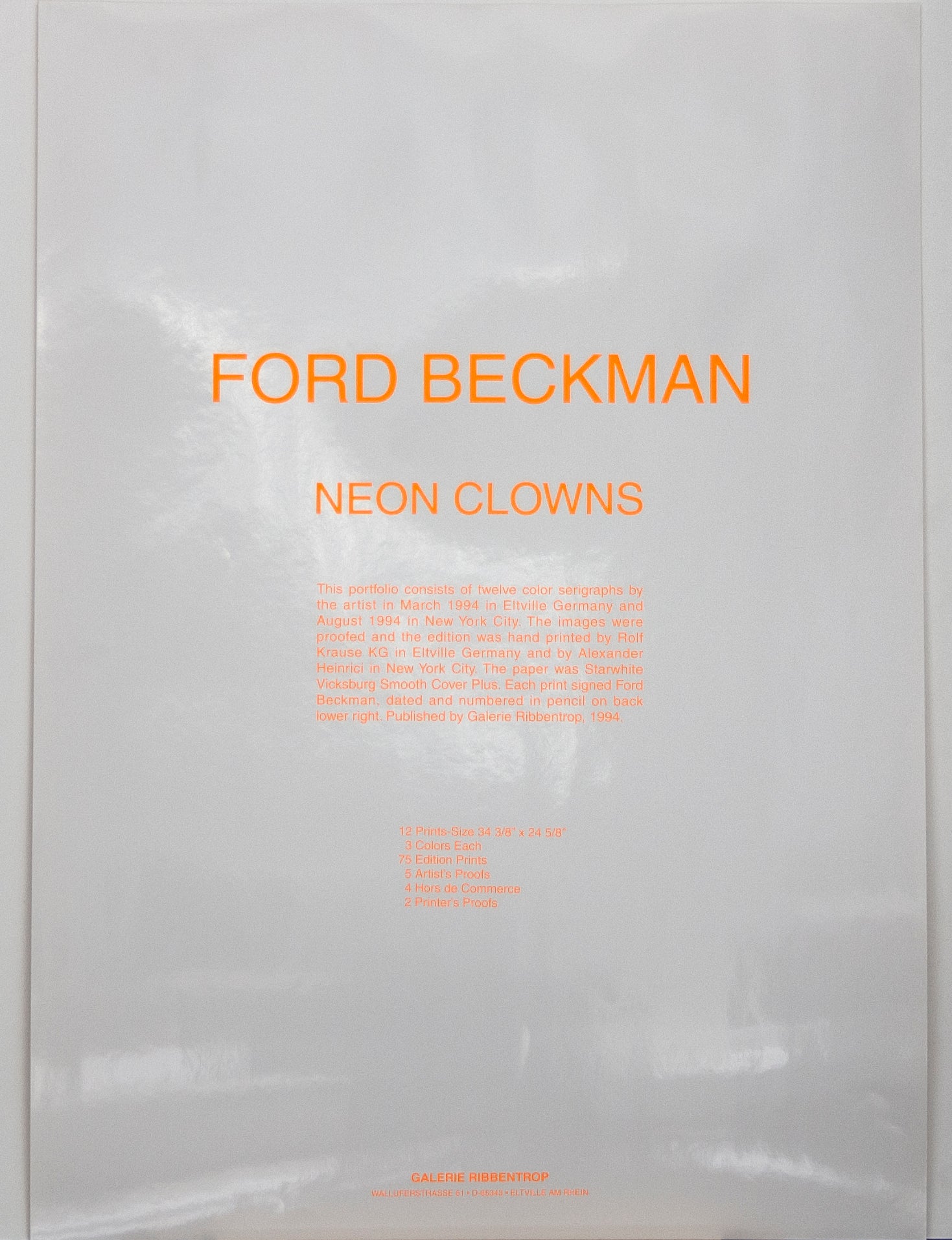 Ford Beckman- Neon Clown Yellow and Black